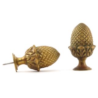 Appraisal: Good Pair of th Century French Heavy Bronze Pineapple Finials