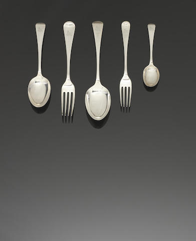 Appraisal: A silver Old English pattern flatware service by Mappin Webb