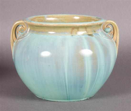 Appraisal: Fulper turquoise glazed art pottery vase first half- th century