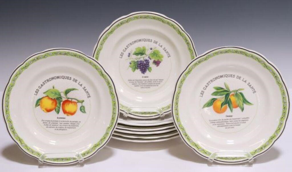 Appraisal: lot of French Gien faience dessert plates Les Gastronomiques de