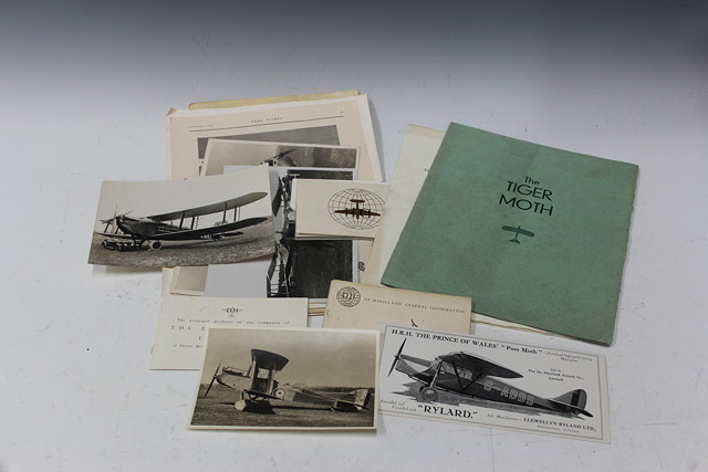 Appraisal: DE HAVILLAND - A 'Tiger Moth' brochure together with a