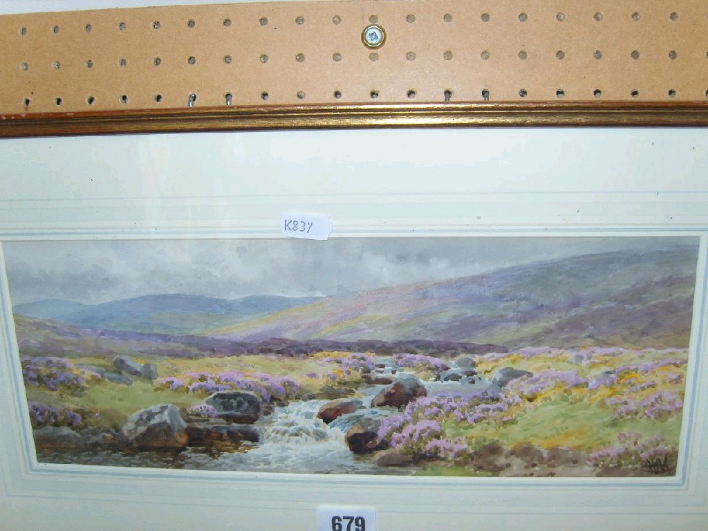 Appraisal: An early th century watercolour of a moorland scene with