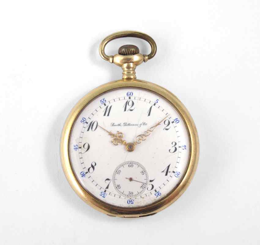 Appraisal: SMITH PATTERSON CO K GOLD POCKET WATCH Swiss made movement