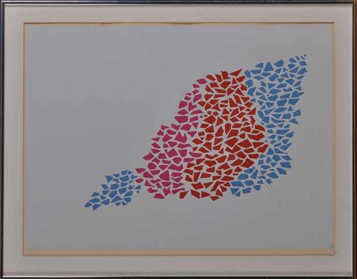 Appraisal: ROBERT GOODNOUGH - UNTITLED Serigraph in colors on colored paper