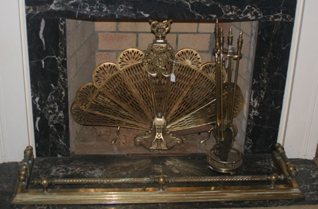 Appraisal: Assembled Hearth Set Late th Century- th Century Consisting of