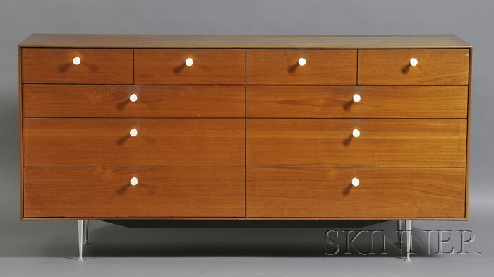 Appraisal: George Nelson for Herman Miller Thin Edge Ten-drawer Chest Hardwood