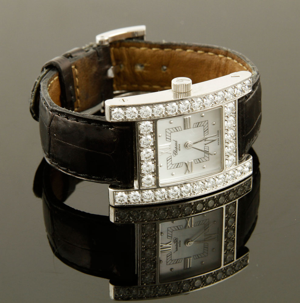 Appraisal: - Chopard K White Gold and Diamond Watch Ladies' Chopard