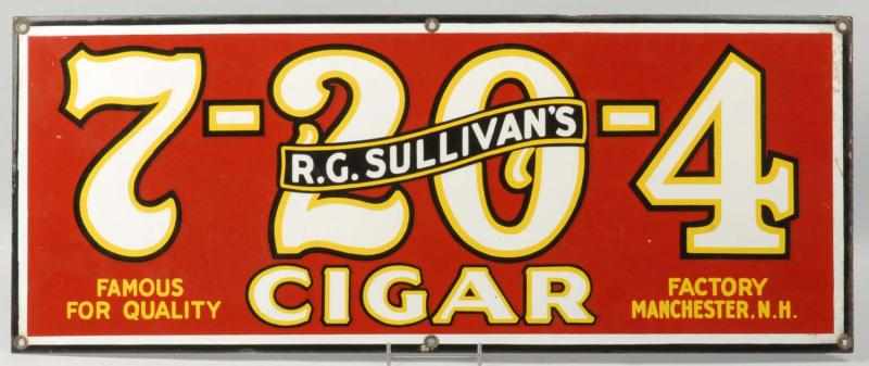 Appraisal: Porcelain R G Sullivan's Cigars Sign Description Great condition with