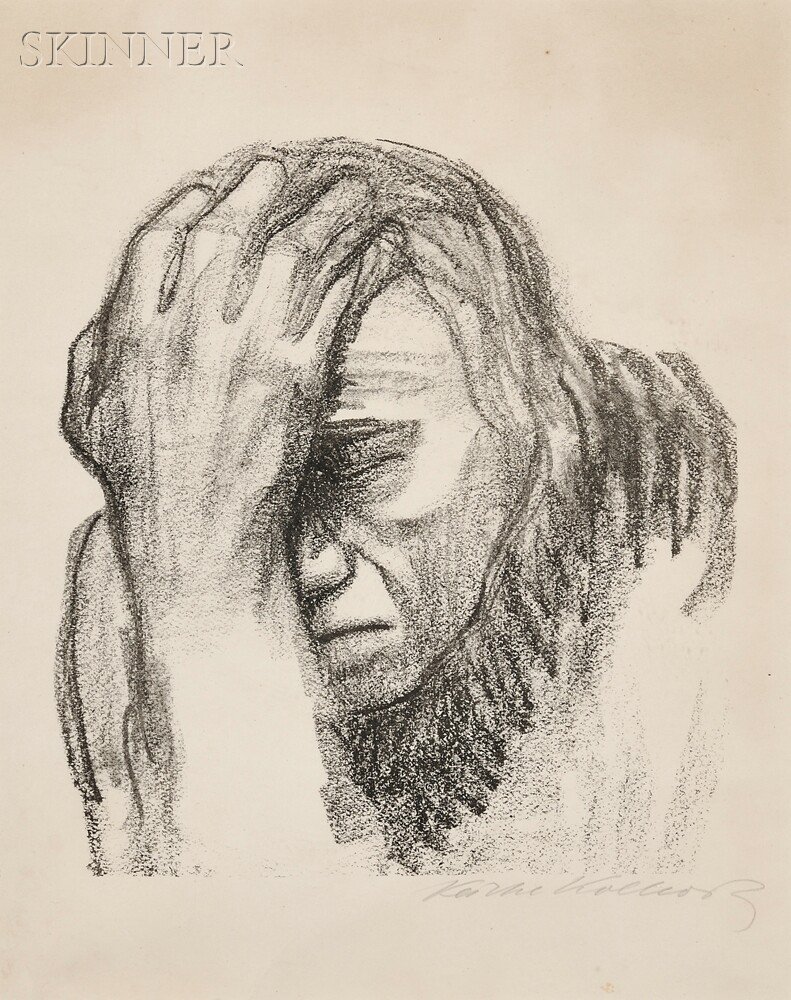 Appraisal: K the Kollwitz German - Two Portraits Selbstbildnis possibly from