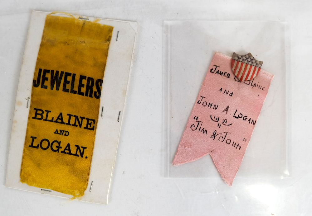 Appraisal: Pair of Blaine Logan Silk Ribbons Unusual Jewelers for Blaine