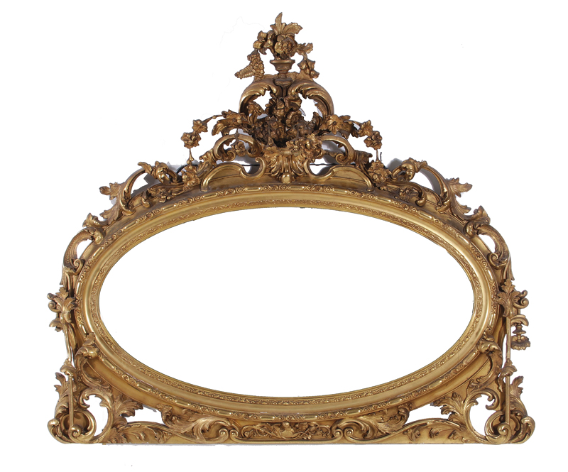 Appraisal: American carved giltwood mirror New Orleans or New York third