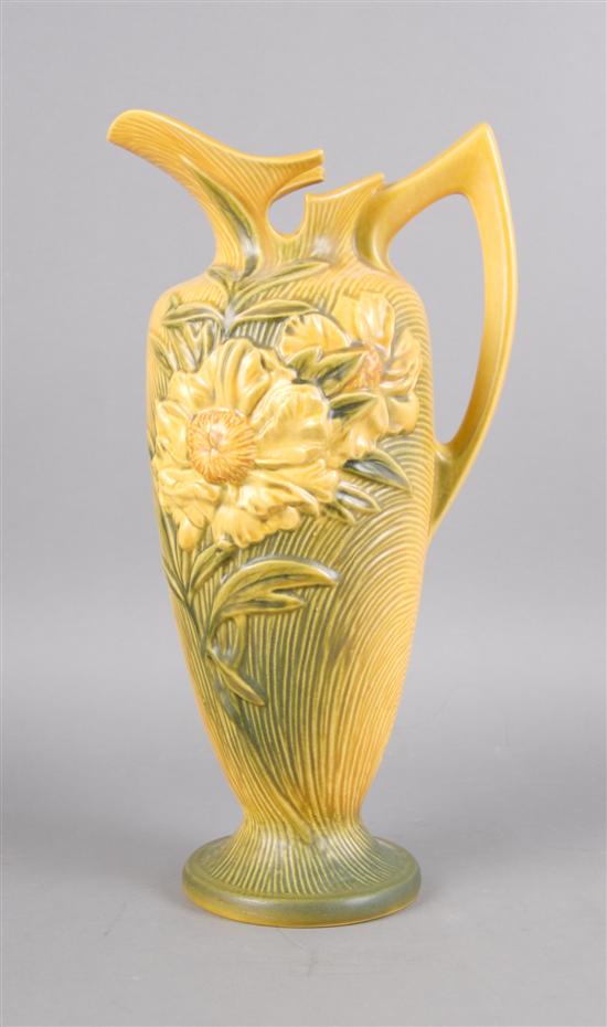 Appraisal: A Roseville Pottery Ewer Height inches