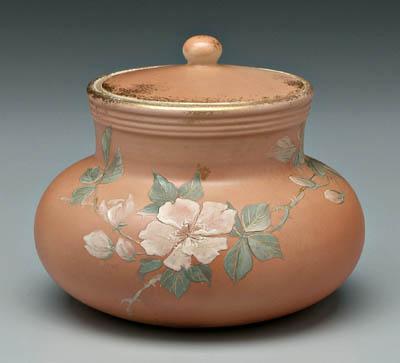 Appraisal: Grace Young Rookwood lidded scent jar fine floral and leaf