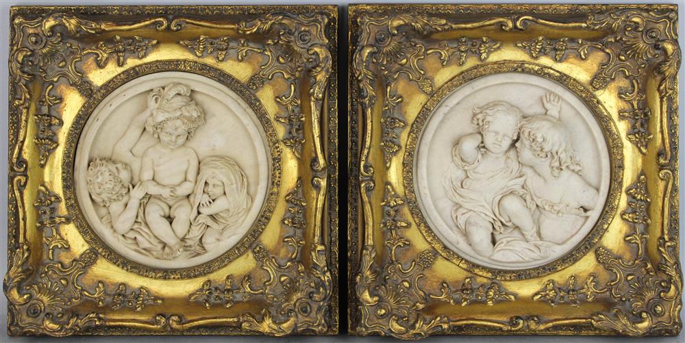 Appraisal: EDWARD WILLIAM WYON BRITISH - A PAIR OF CAST MARBLE