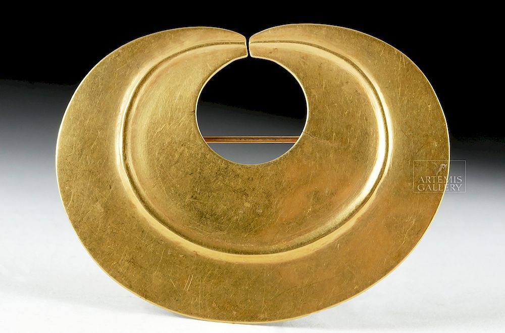 Appraisal: Quimbaya K Gold Nose Ring g Pre-Columbian Colombia Quimbaya ca