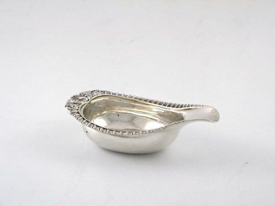 Appraisal: A George III silver pap boat oval form gadroon and