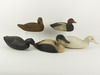 Appraisal: DECOYS - Lot of five machine carved working decoys assorted