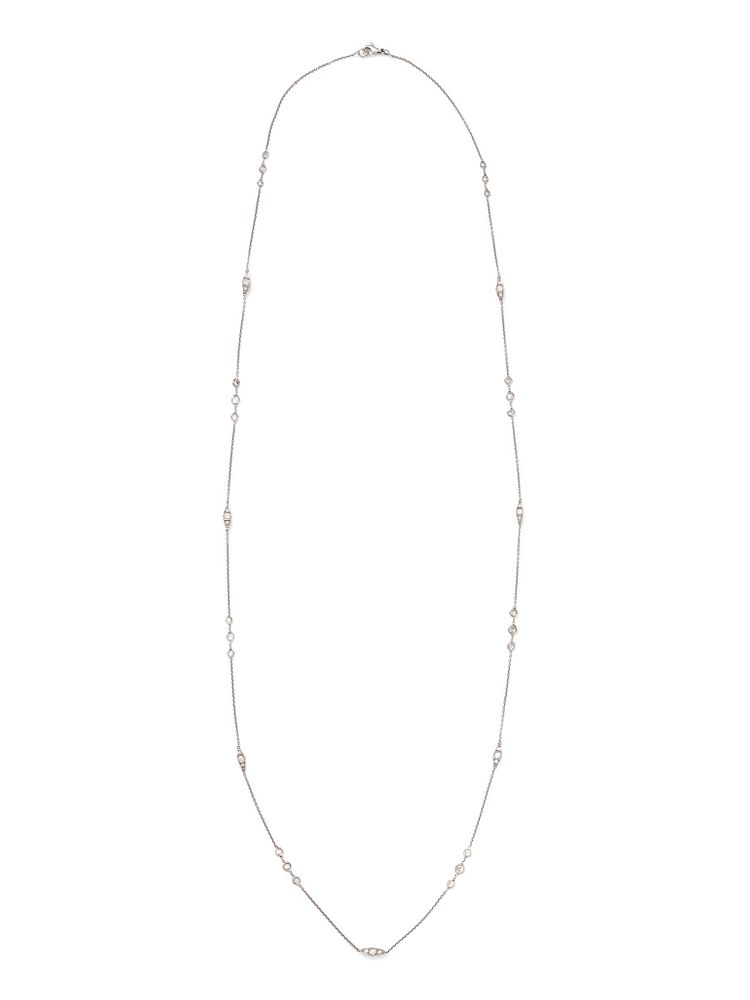 Appraisal: DIAMOND LONGCHAIN NECKLACE DIAMOND LONGCHAIN NECKLACE Consisting of diamond stations