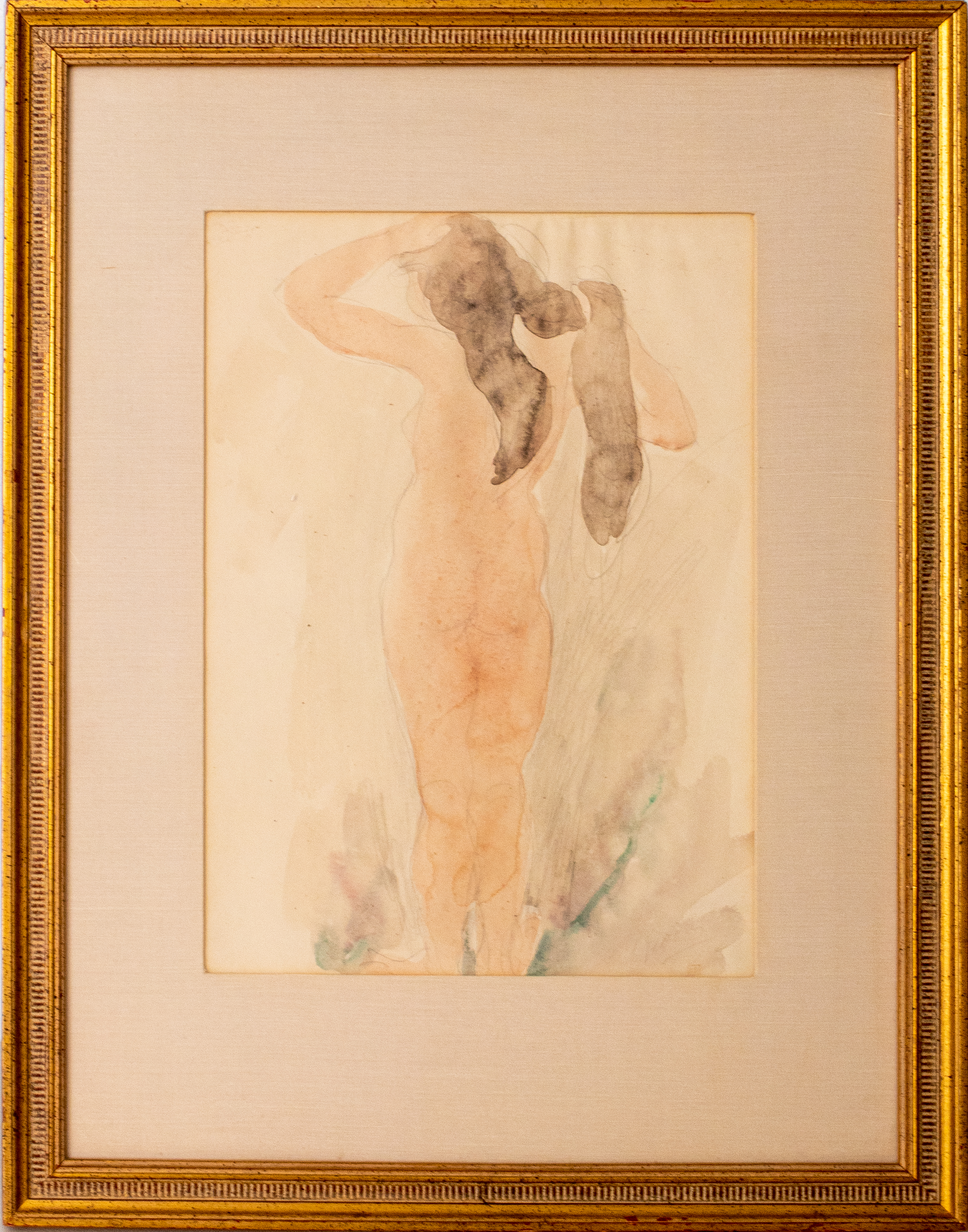 Appraisal: SIGNED A RODIN GRAPHITE WATERCOLOR ON PAPER Auguste Rodin French