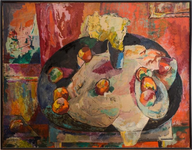 Appraisal: MARY TATUM - STILL LIFE Oil on canvas unsigned inscribed