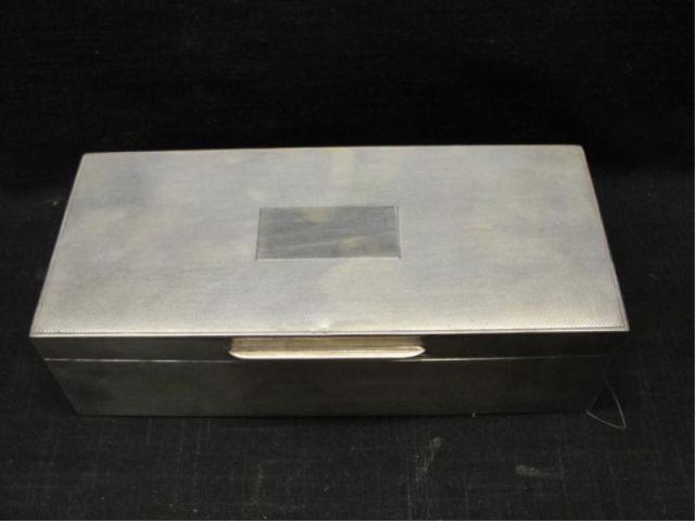 Appraisal: Sterling English Hallmarked Box Wood lined From an East th