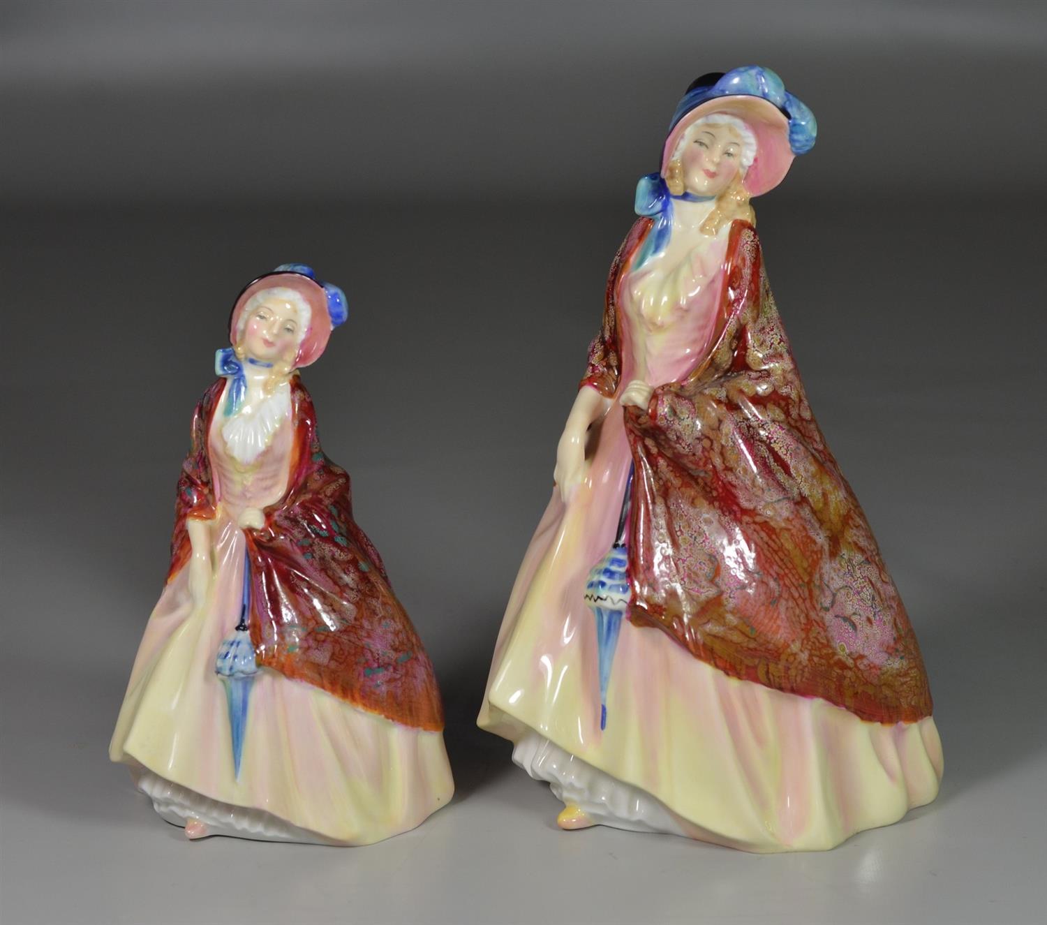 Appraisal: Royal Doulton Paisley Shawl bone china figurines HN - tall