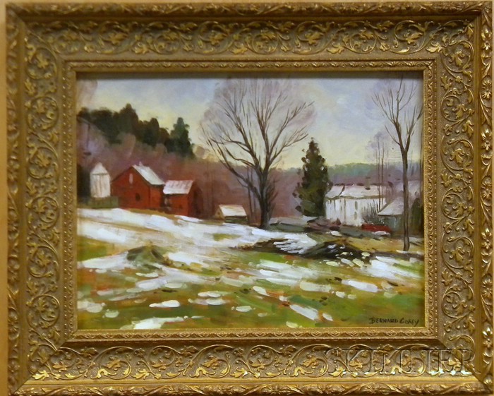 Appraisal: Autumn Landscape Attributed to Bernard Corey inscribed l r oil