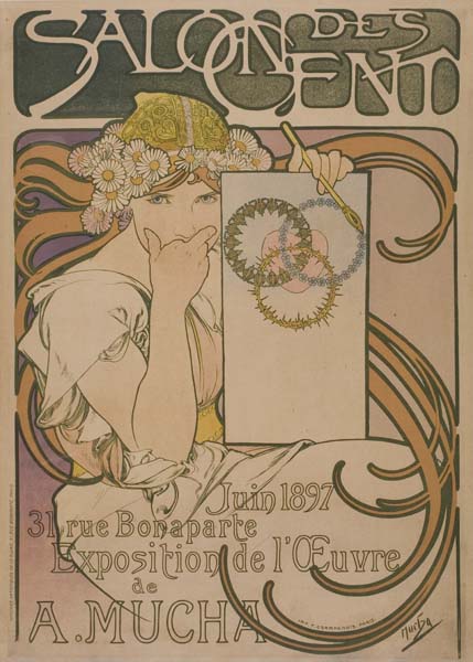 Appraisal: ALPHONSE MUCHA - SALON DES CENT x inches F Champenois