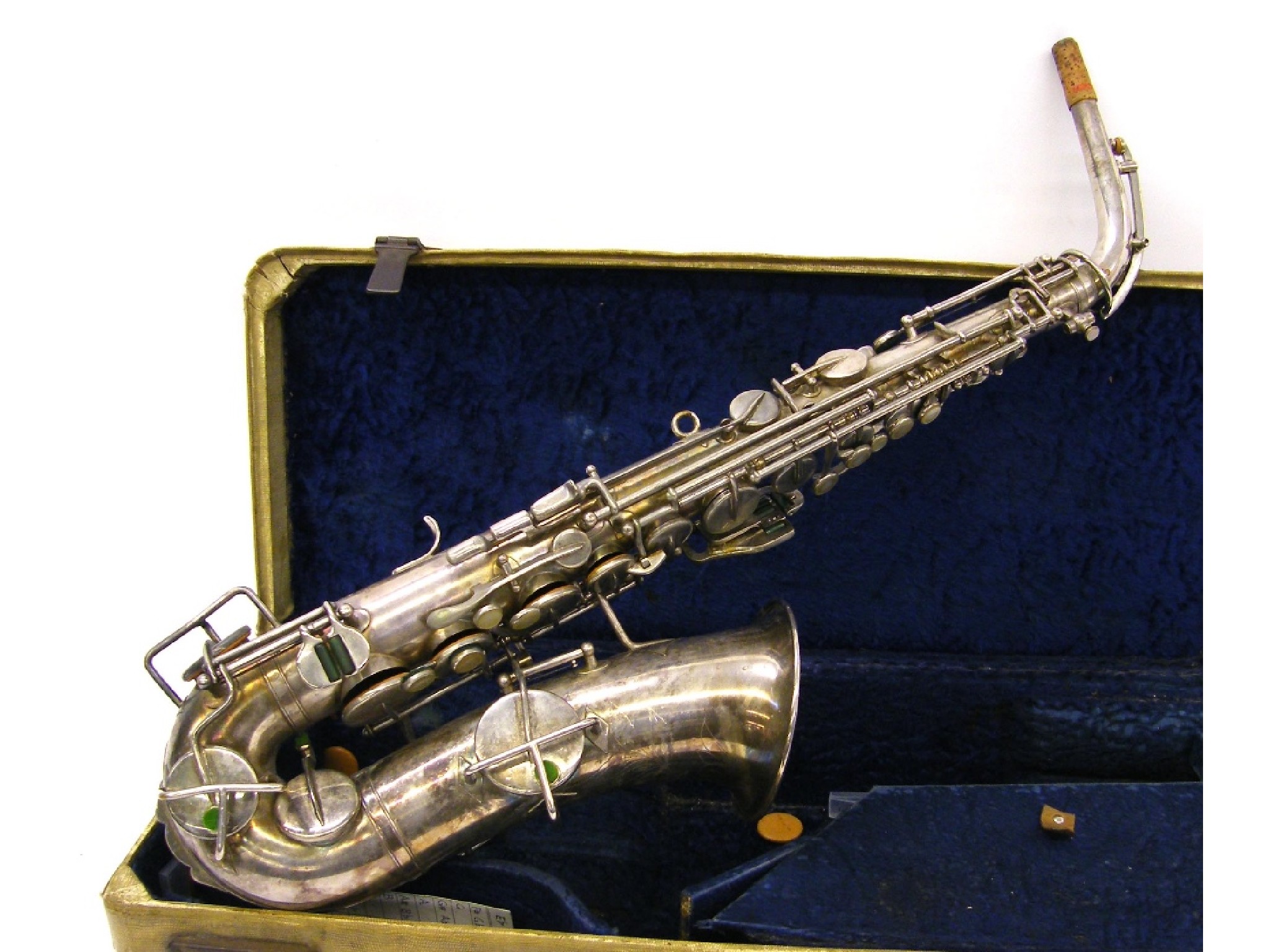 Appraisal: Buescher silver plated alto saxophone True Tone low pitch ser