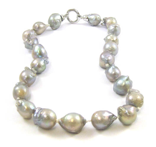 Appraisal: PRINCESS LENGTH GREY PEARL NECKLACE - inches in length strung