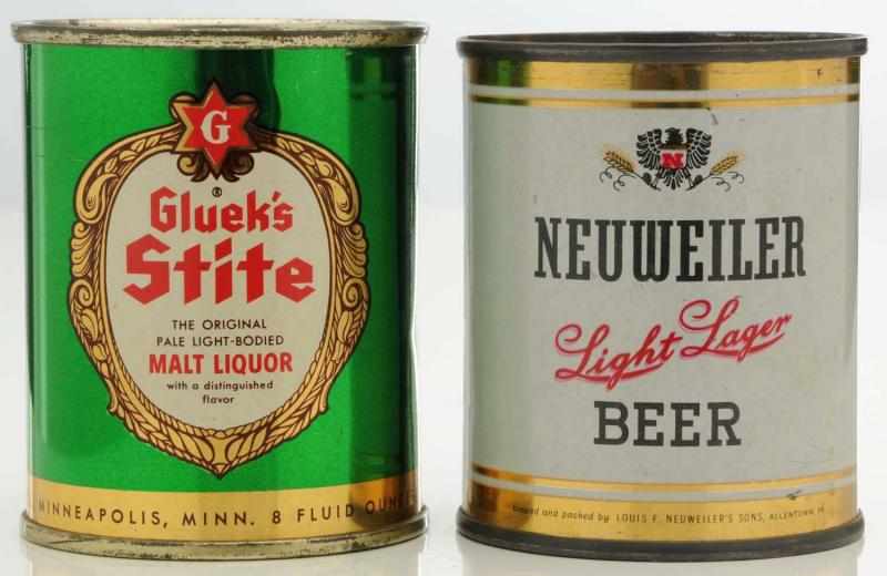 Appraisal: Gluek's Stite Neweiler Flat Top Beer Cans - and -