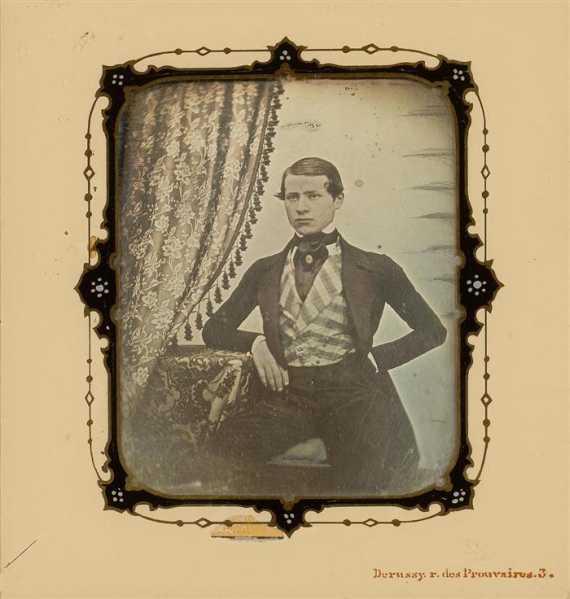 Appraisal: DERUSSY Philippe active - Portrait of a young man Daguerreotype