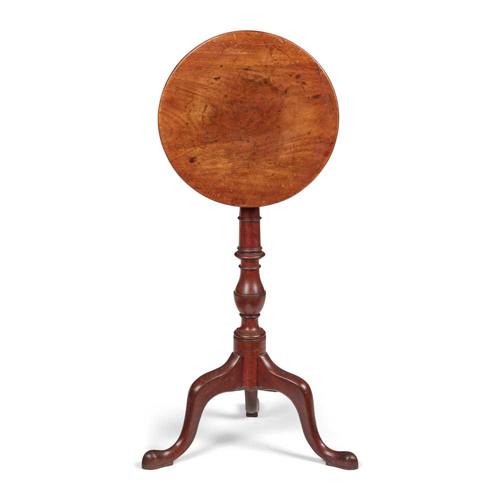 Appraisal: GEORGE III MAHOGANY WINE TABLE TH CENTURY the circular tilt