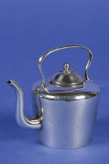 Appraisal: A VICTORIAN MINIATURE KETTLE of circular tapering form with a