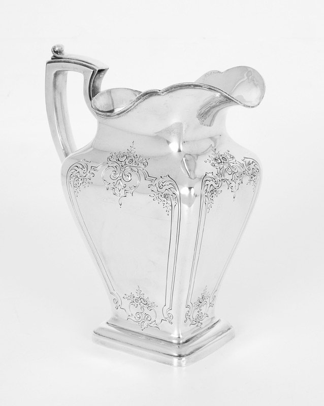 Appraisal: REED BARTON STERLING WATER PITCHER Body with engraved foliate and