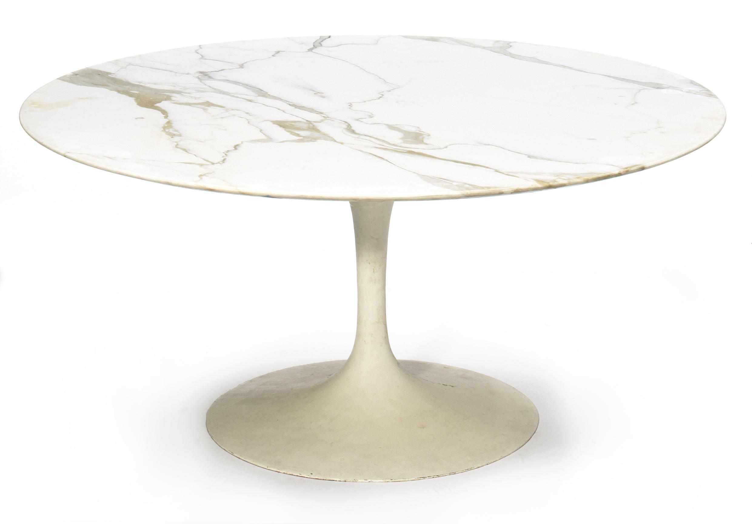 Appraisal: An Eero Saarinen for Knoll enameled metal and marble tulip