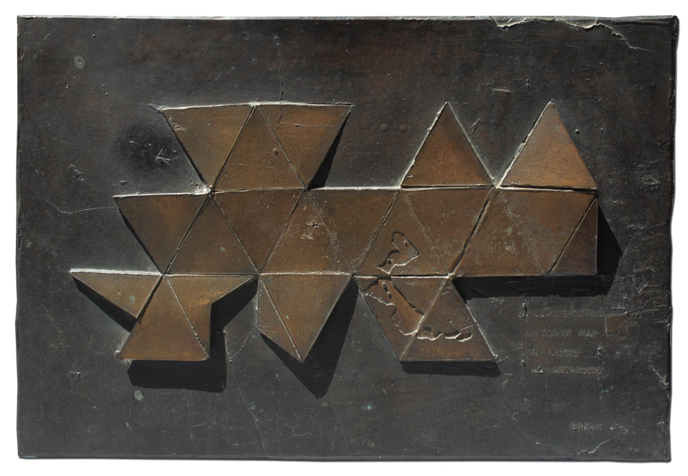 Appraisal: DYMAXION WORLD BRONZE OF BUCKMINSTER FULLER'S AIR OCEAN MAP d