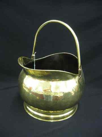 Appraisal: Brass Fireplace Bucket or Hod helmet form '' polish lacquered