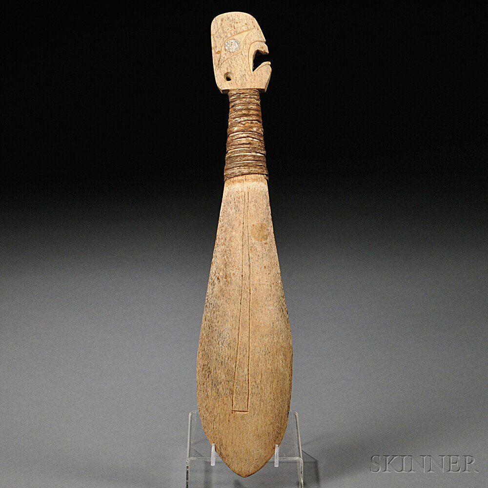 Appraisal: Northwest Coast Carved Bone Club c late th century with