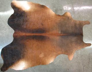 Appraisal: Description Cowhide Rug dark Brindle coloration ' x '