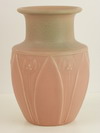 Appraisal: VASE - Rookwood mistletoe pattern vase light green and rose