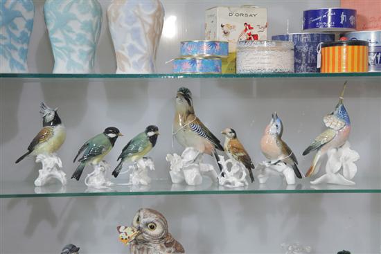 Appraisal: SEVEN PORCELAIN BIRD FIGURES By Karl Ens All with Ens'