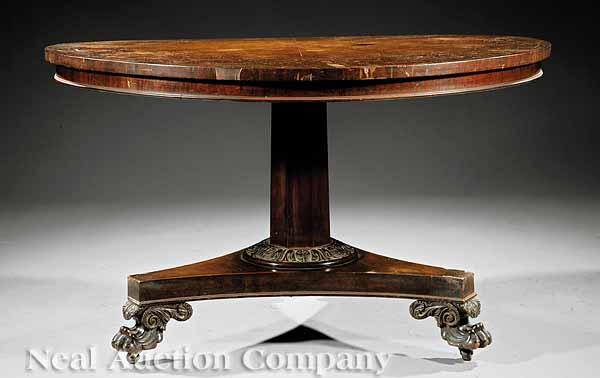 Appraisal: An American Classical Carved Mahogany Center Table c Baltimore or