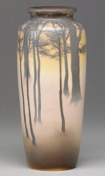 Appraisal: ROOKWOOD Scenic Vellum vase finely painted by E T Hurley