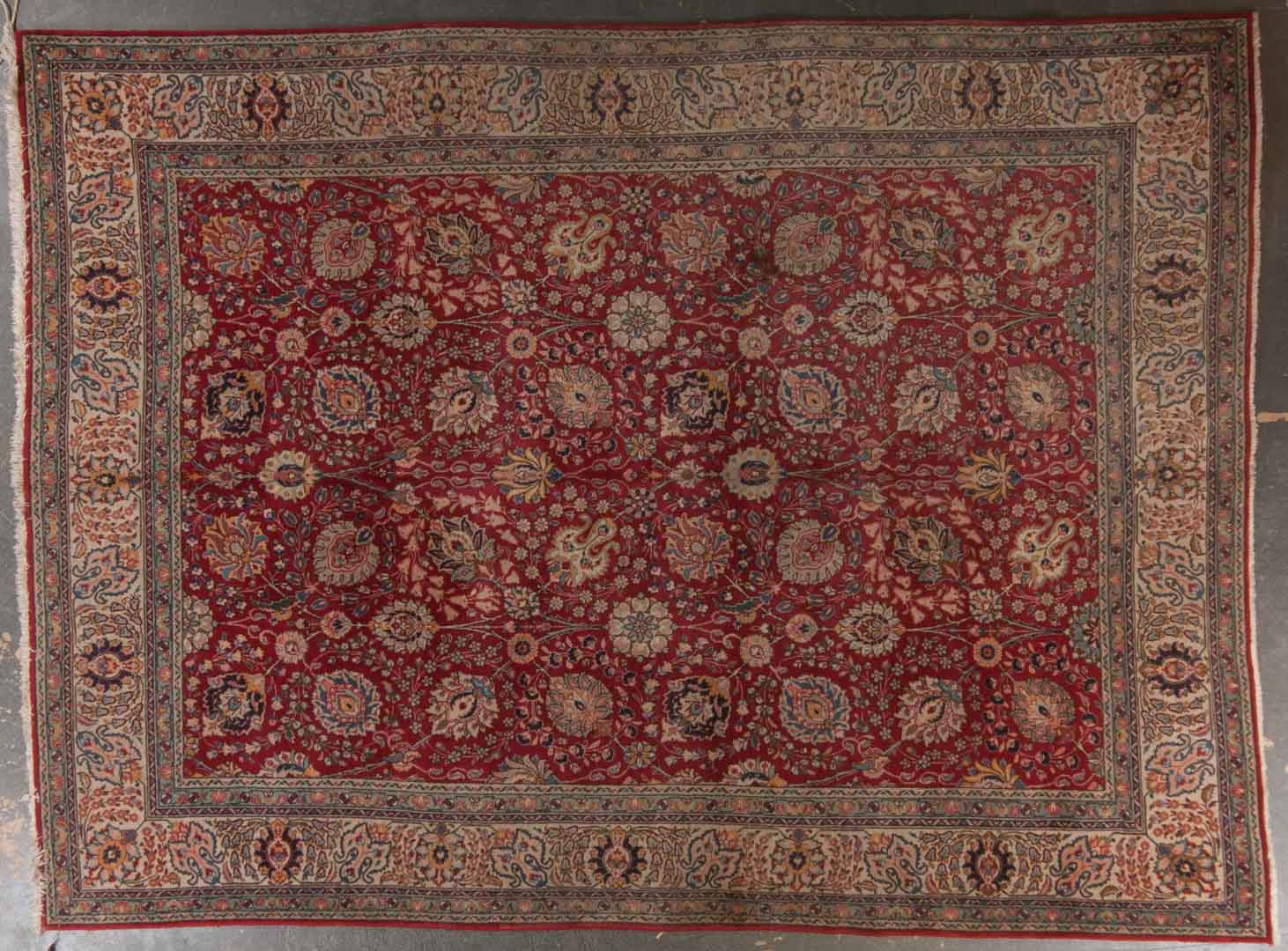 Appraisal: Persian Tabriz carpet approx x Iran circa Condition Even wear