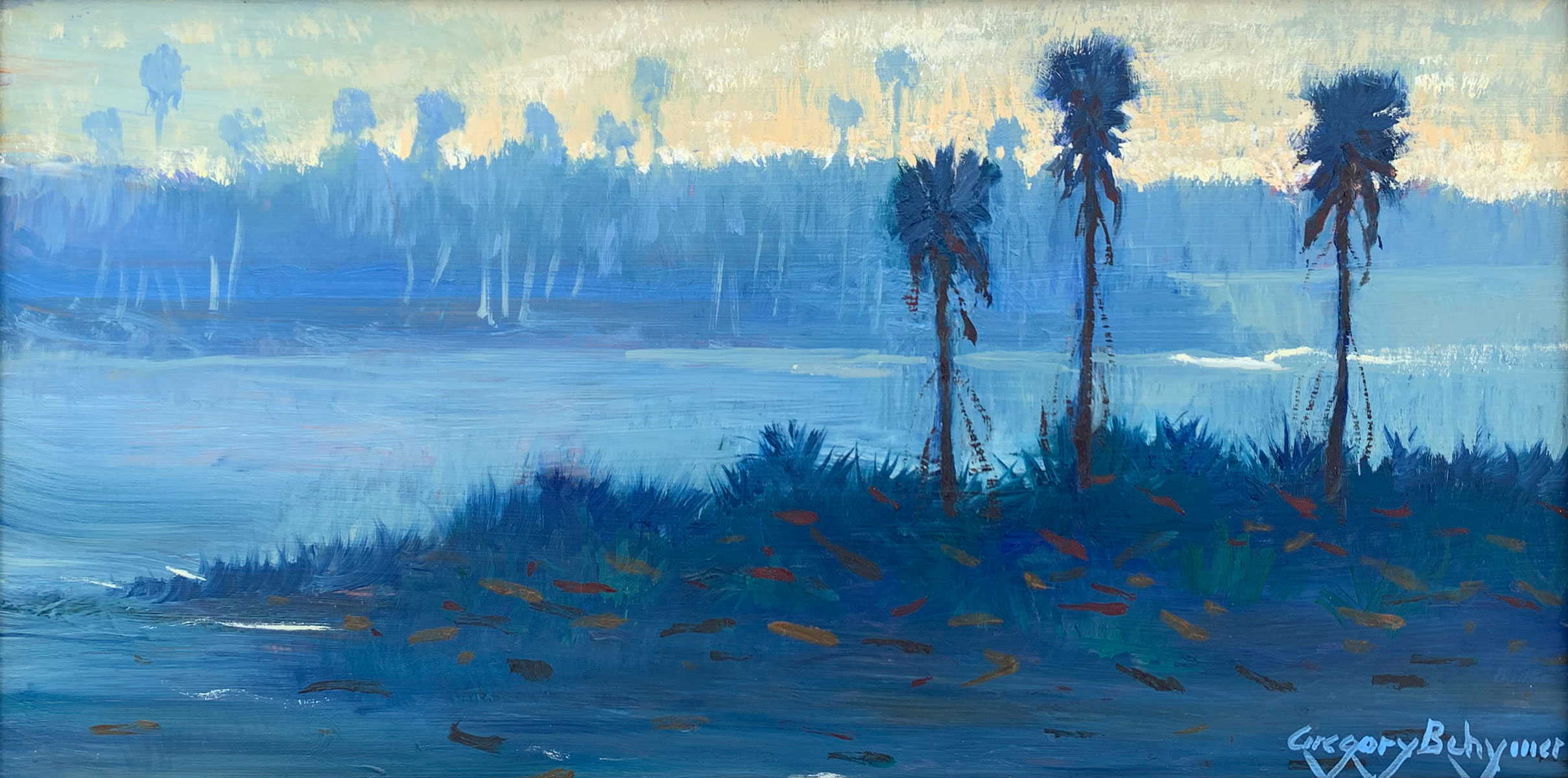 Appraisal: BEHYMER Gregory Lee American - ''Sunset Glow Nightfall Florida'' Oil