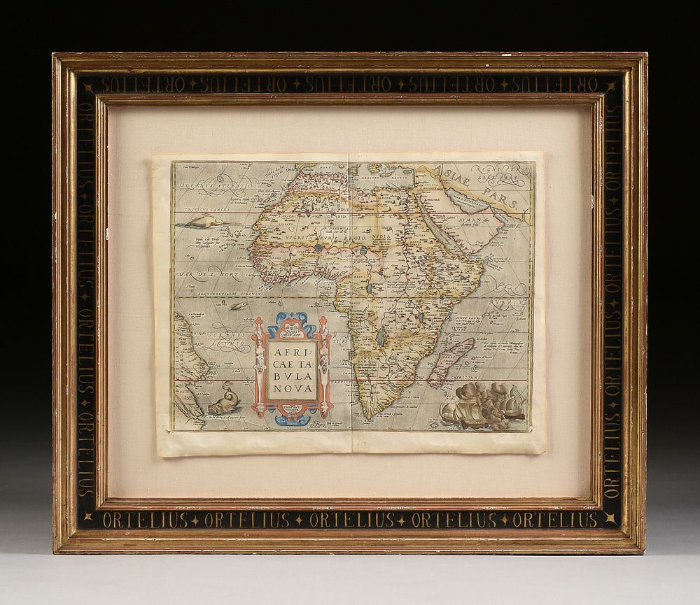 Appraisal: A RENAISSANCE MAP Afric Tabula Nova ABRAHAM ORTELIUS ANTWERP -