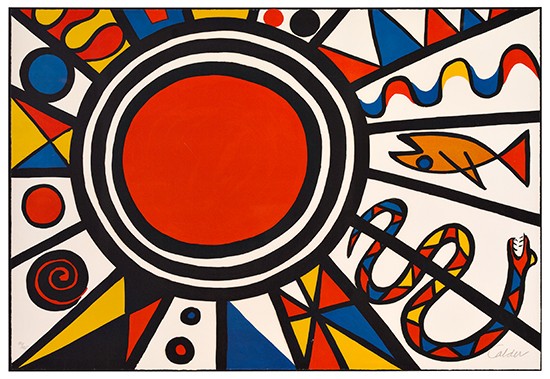 Appraisal: ALEXANDER CALDER Environment and Evolution Color lithograph circa x mm