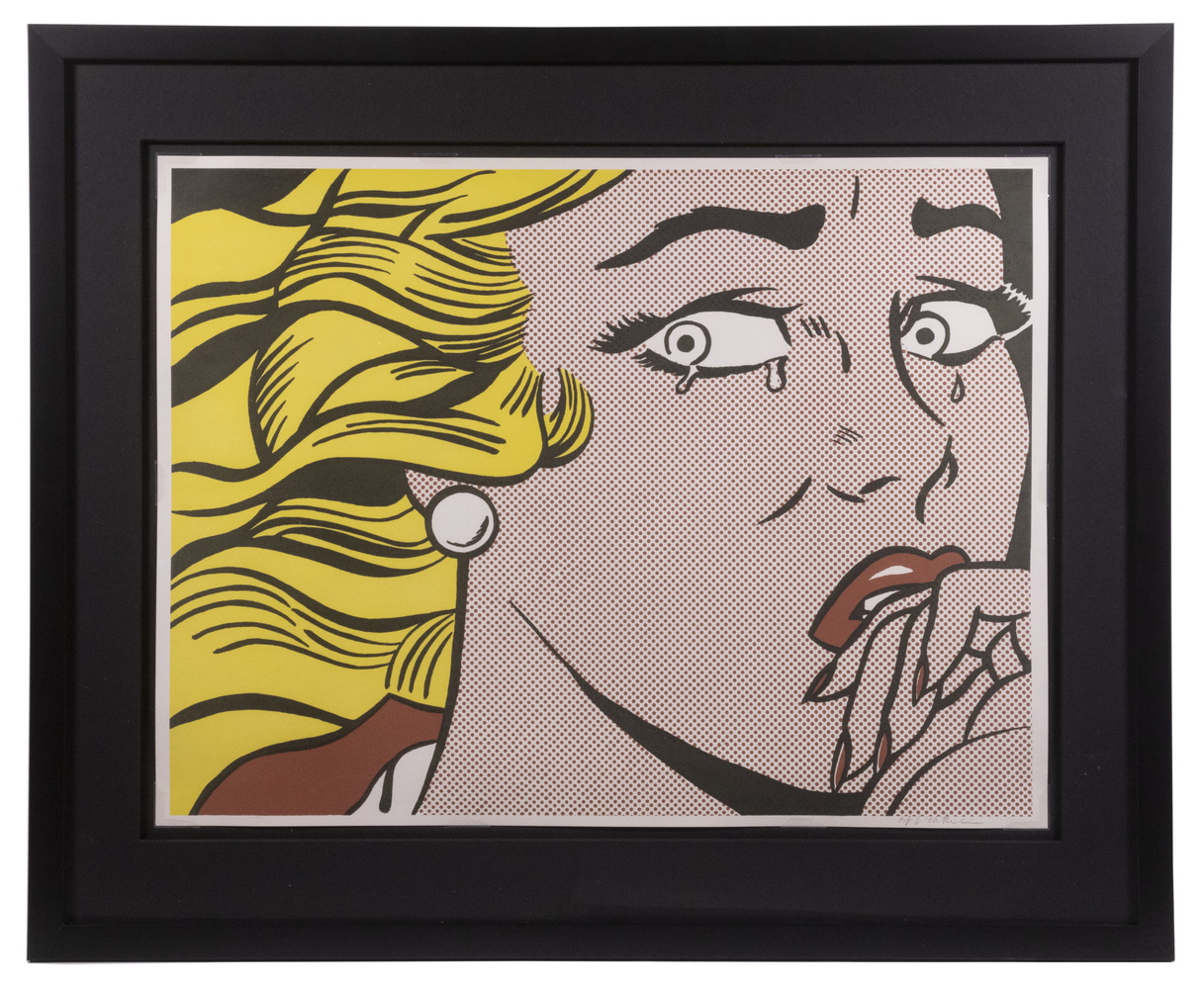 Appraisal: ROY LICHTENSTEIN NY - Crying Girl serigraph Originally printed for