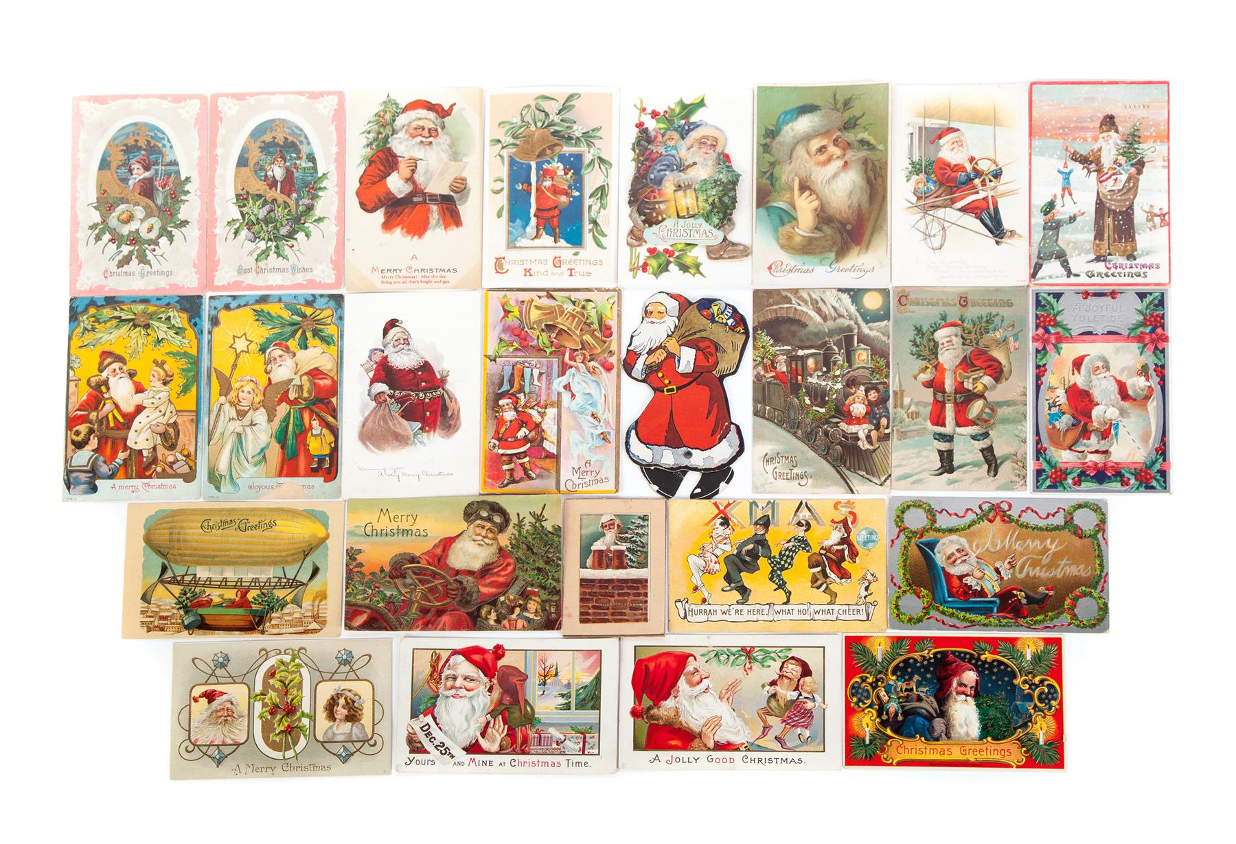 Appraisal: APPROXIMATELY TWENTY CHRISTMAS POSTCARDS German and American st quarter- th